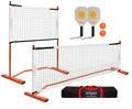 Portable Pickleball Net Set 4FT/10FT Adjustable Rebounder with Paddles - Outdoor Sports Equipment