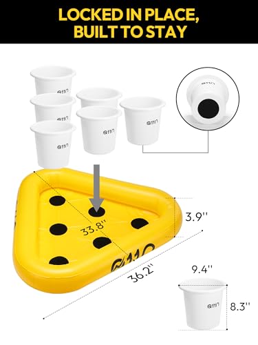 Outdoor Bucket Toss Game Set with Water-Resistant Buckets & Balls for Yard Beach Camping