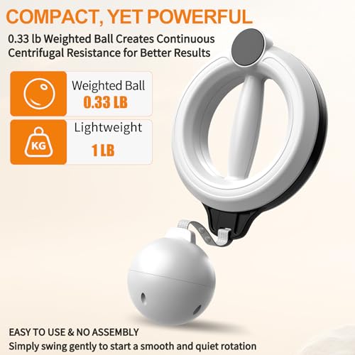 Infinity Hoop for Arms 360° Hand-Crank Arm Trainer - White