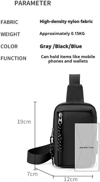 Skiennix Mini Sling Bag - Waterproof Crossbody Backpack for Hiking & Travel | Grey Color