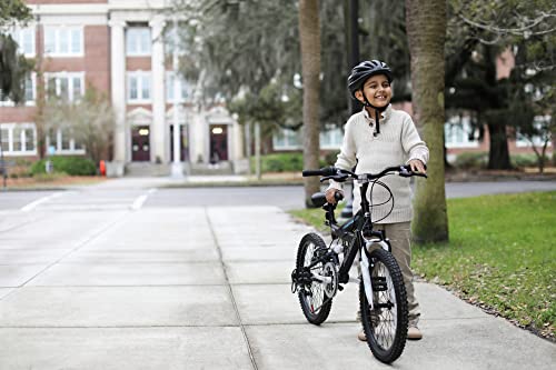 20-Inch Youth Mountain Bike with Dual Suspension and 6-Speed Gearing