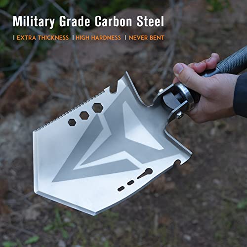 Survival Axe & Folding Shovel Set for Camping & Hiking with Extension Bars