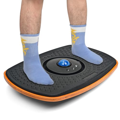 Standing Desk Balance Board with Marble & 360° Rotation - Anti Fatigue Mat for Office & Home Workout