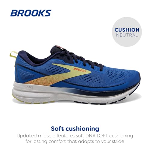 Brooks Men’s Trace 3 Neutral Running Shoe 8.5 Blue Peacoat Yellow