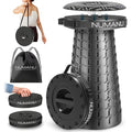 3XL Cushioned Collapsible Stool with Waterproof Bag - 1000 lbs Capacity, 23.2" Tall, Foldable Seat for Big & Tall Adults - Variation: 3XL 23.2" + Cushion & Bag