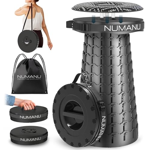 3XL Cushioned Collapsible Stool with Waterproof Bag - 1000 lbs Capacity, 23.2" Tall, Foldable Seat for Big & Tall Adults - Variation: 3XL 23.2" + Cushion & Bag