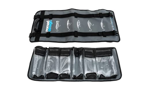 Nomad Design Medium Lure Roll - Waterproof Fish Lure Storage Bag with 6 Pockets