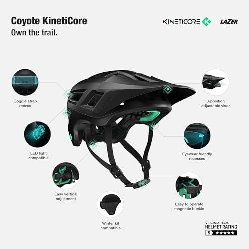 Lazer Coyote KinetiCore Matte Cali Bike Helmet - Medium, Adult Cycling Gear