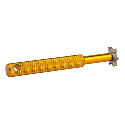 Golf Groove Sharpener with 6 Heads - Re-Grooving Tool & Cleaner, Gold