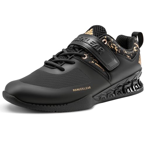 Men's & Women's Training Squat Shoes - Obsidian Black, Size 11 Women / 9.5 Men - Professional Fitness Footwear
