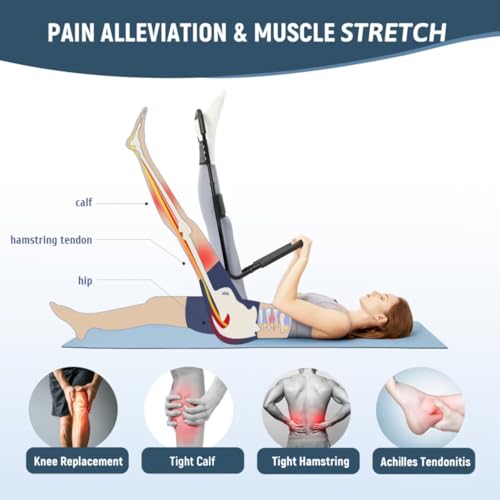 Upgraded Hamstring Stretcher for Knee & Back Pain Relief, Adjustable Leg & Hip Flexibility Device