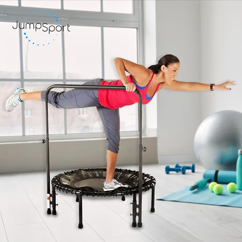 JumpSport 39 Inch Black Handle Bar Accessory for Arched Leg Trampolines – Adjustable Stability Support