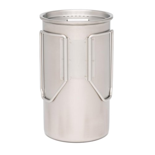 The Pathfinder School X Geopress Nesting Cup with Lid – Heavy-Duty Stainless Steel Camping Cup with Graduated Measurements – Bat Wing Handles – Ideal Outdoor and Backpacking Gear, 30oz/900ml Capacity