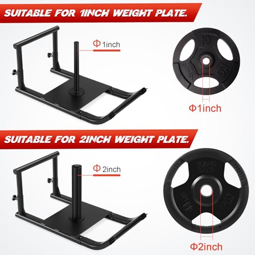 GADFISH Workout Fitness Sled, Weighted Sleds Push Gym Equipment for