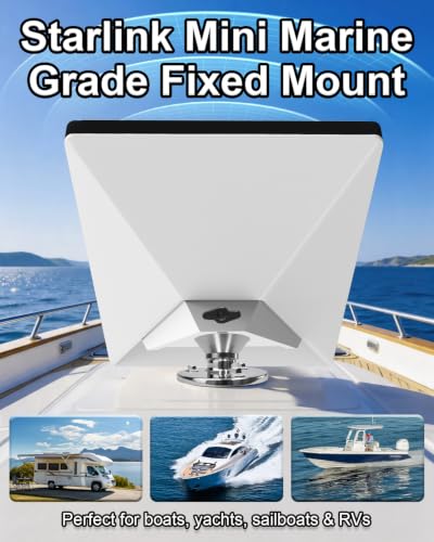 Marine Stainless Steel Starlink Mini Antenna Mount for Boats & RVs