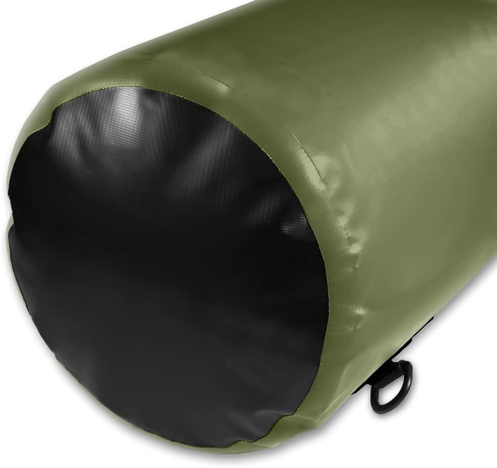 Voyager Waterproof Dry Bag - Heavy Duty Roll Top Sack with IPX8 Phone Case | 20L, Green for Kayaking & Camping
