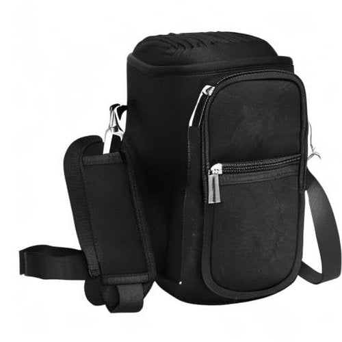 GAZLEMHO Insulated Water Bottle Bag - Neoprene Carrier Sleeve for 128 oz Water Jug, Gym Hiking 1 Gallon Bottle Carrying Pouch Sling Holder with Strap and 2 Pockets for Storage Phone, Card, Keys