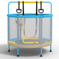 Kids 6-in-1 Trampoline with Safety Features, Basketball Hoop & Swing