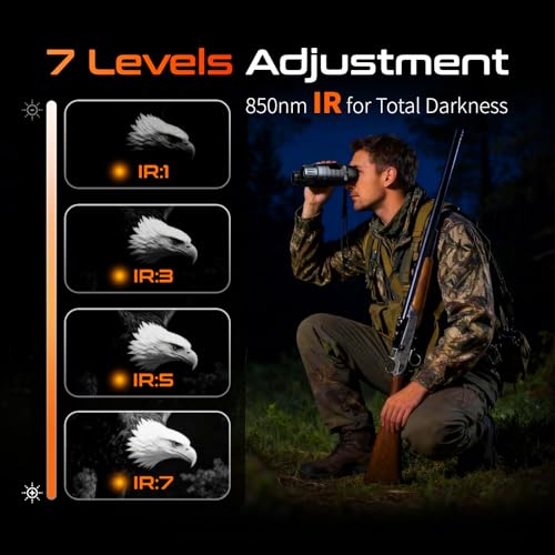GOYOJO Night Vision Binoculars 4K IR Goggles with 32GB Recording for Hunting Camping