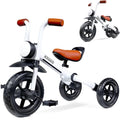 KRIDDO 2-in-1 Foldable Balance Bike & Tricycle for Toddlers, White