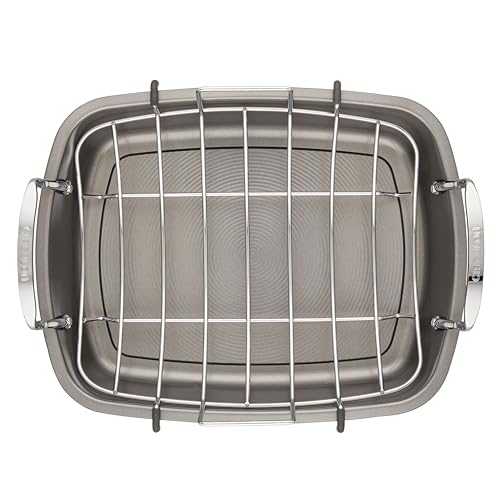 17-Inch x 13-Inch Nonstick Roasting Pan with U-Rack - Heavy Duty Oven Bakeware