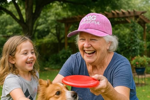 Dog Lover Hat for Men Women - Dog Grandma Baseball Cap Pink Variation