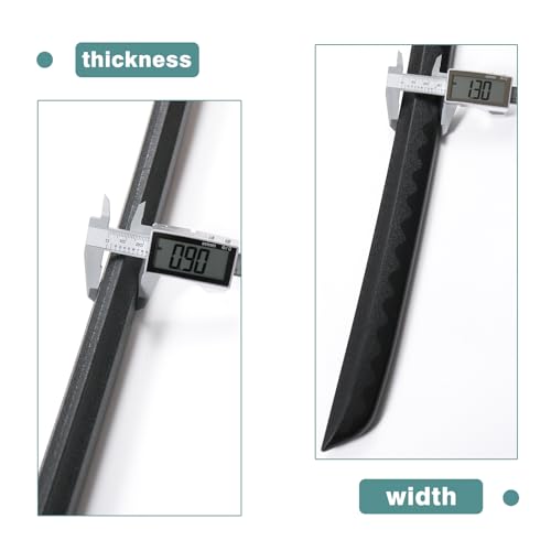 Black BJDJ Katana Sword - High Toughness Polypropylene Blade for Training & Aikido