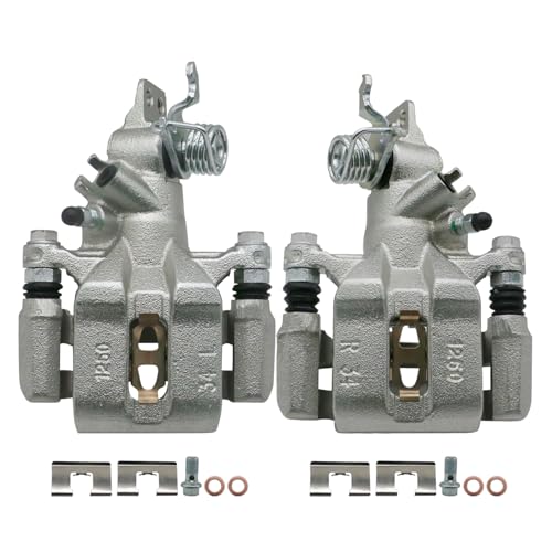 Chefull Rear Brake Caliper Assembly with Bracket for Honda Accord 1998-2007 & Acura TSX 2004-2008 - 19B2069 & 19B2068