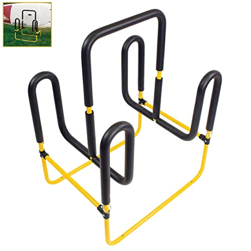 Suspenz Double-Up SUP Stand for 2 Paddleboards or Surfboards, Lightweight Aluminum, Yellow