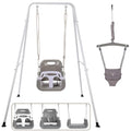 2-in-1 Toddler Swing and Jumper - Indoor & Outdoor Swing Set - Black