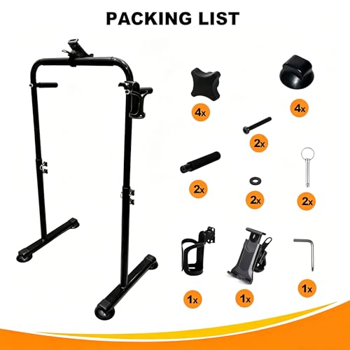 Adjustable Walking Pad Handrail with Phone & Cup Holder, Ergonomic Steel Support