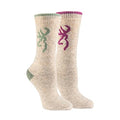 Browning Athletic Boot Socks 3-Pack - Moisture-Wicking, Arch Support, Seamless Fit - Laurel Wreath/Magenta / Medium