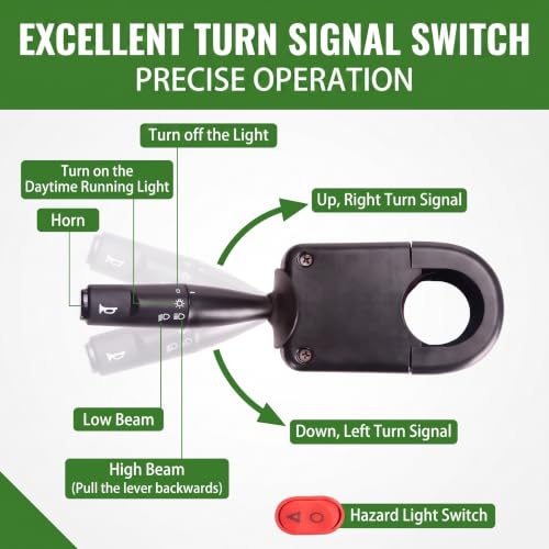 10L0L Golf Cart Light Kit for Club Car Precedent 2004-2018, 12V Street-Legal LED Lights with Headlights, Taillights, Turn Signals & Horn