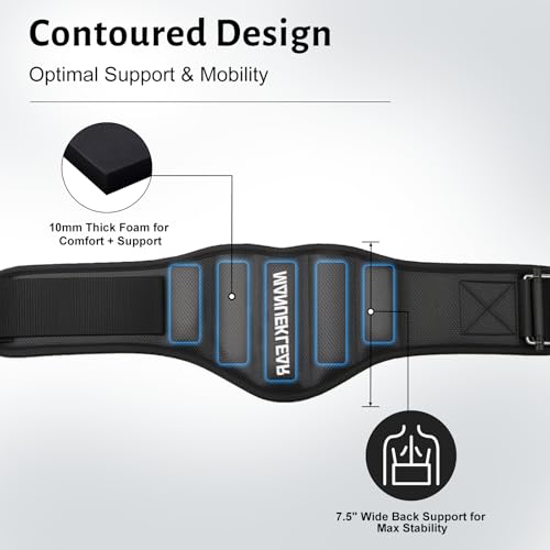 MANUEKLEAR Black M Weight Lifting Belt 29-35 Inches for Gym Workouts
