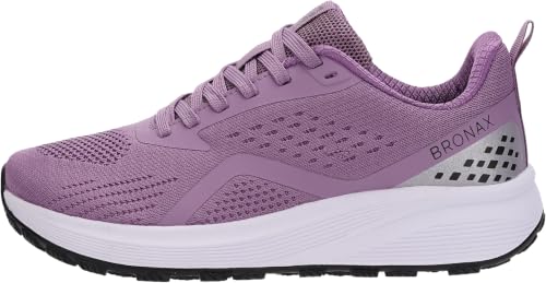 BRONAX Women's Wide Toe Box Road Running Shoes S71 - Purple, Size 9