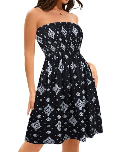 Summer Casual Beach Dress for Women - Strapless Tube Sundress