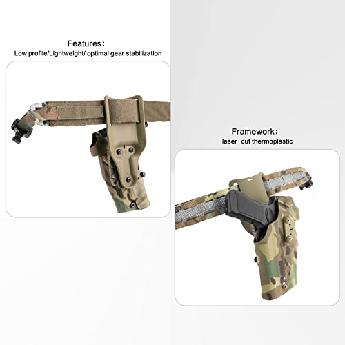 PETAC GEAR Medium Tactical Low Profile Molle Battle Cobra Belt with Laser-Cut Tegris