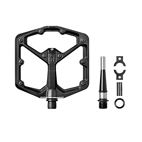 Crankbrothers Stamp 7 Flat MTB Pedals - Large Size, Black, Durable, Lightweight