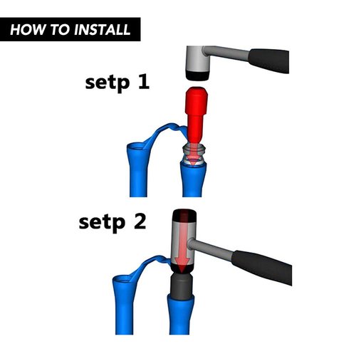 Funien Dust Seal Bike Front Fork Seal Installation Tool Bike Fork Dust Seal Installation Driver Kit Replacement for Fox and Rockshox 32/34/35/36/40mm Diameter