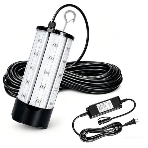 NS 60W Green Underwater LED Fishing Light for Boat & Dock Night Fishing
