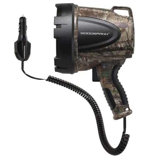 GOODSMANN Realtree Xtra Camo Handheld Spotlight 1500 Lumens, 12V Corded Boat & Outdoor Light