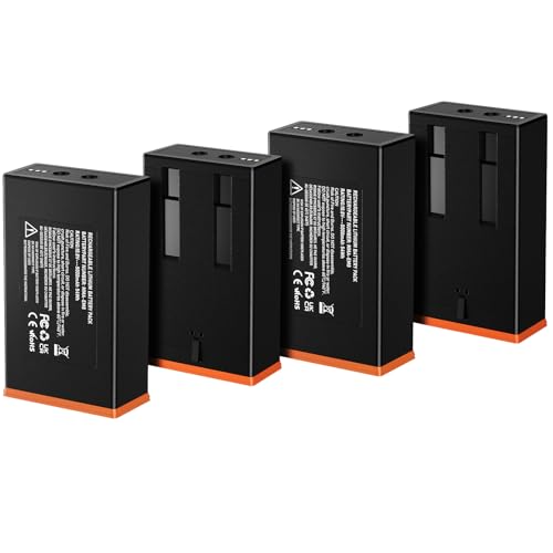 ZENZENBA 4-Pack Power Mag Battery for Moultrie Edge + 4 USB-C Cables | 5000mAh Rechargeable Batteries