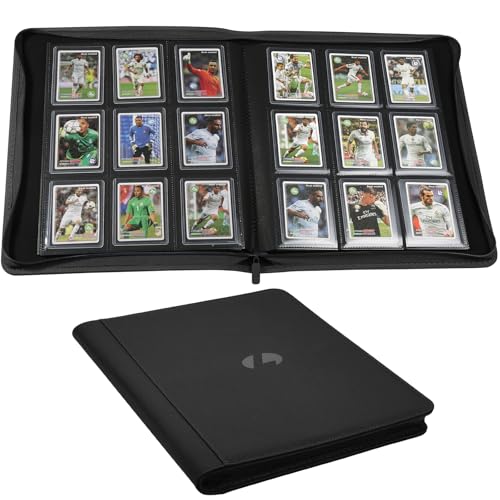 Black Toploader Card Binder Holds 288 Cards for Trading & Sports Cards - 9 Pocket