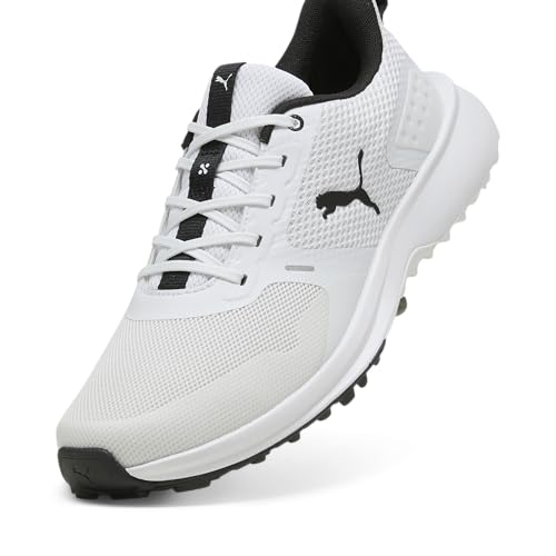 Men's Golf Shoes Spikeless White Black 11 Fusion Grip 6 - Lightweight Comfort