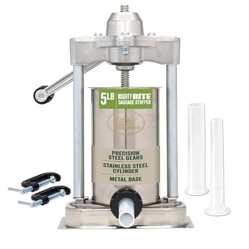 LEM 5lb Sausage Stuffer - Stainless Steel Meat Filling Machine with Clamps & Tubes - Variation of THIS listing