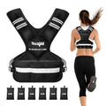 Yes4All Adjustable Weighted Vest 20-32 lbs with Reflective Strips for Fitness and Running