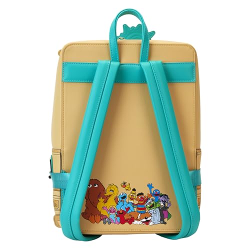 Loungefly Sesame Street Mini Backpack with Adjustable Straps, Vegan Leather