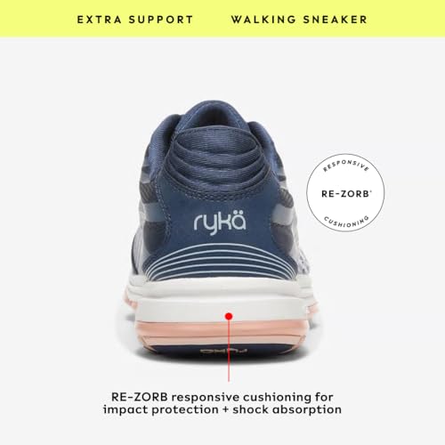 Women's Devotion Plus 3 Walking Shoes Navy 7.5 – Comfortable Fitness Sneakers