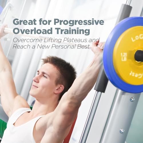 Logest Fractional Weight Plates Set 0.5-1.25-2.5-5 LB Rubber Coated for Olympic Bars