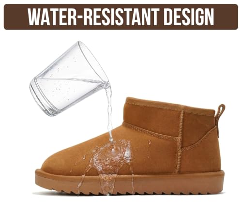 Project Cloud Chestnut Leather Fur-Lined Ankle Boots Women 7.5